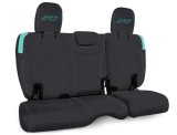 PRP Jeep Wrangler JL Rear Bench Covers - 2 door - Black/Teal thumbnail 1
