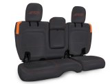 PRP Jeep Wrangler JL Rear Bench CoversU - 4 door with Armrest - Black/Orange thumbnail 1