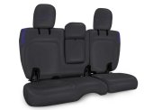 PRP Jeep Wrangler JL Rear Bench CoversU - 4 door with Armrest - Black/Purple thumbnail 1