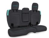 PRP Jeep Wrangler JL Rear Bench CoversU - 4 door with Armrest - Black/Teal thumbnail 1