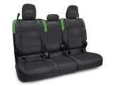 PRP Jeep Wrangler JT Rear Bench Covers - with no Armrest - Black/Green thumbnail 1
