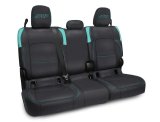 PRP Jeep Wrangler JT Rear Bench Covers - with no Armrest - Black/Teal thumbnail 1