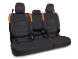 PRP Jeep Wrangler JT Rear Bench Covers - with Armrest - Black/Orange thumbnail 1