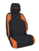 PRP 6-23 Toyota Tacoma Front Seat Covers (Pair) - Black/Orange thumbnail 1
