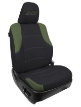 PRP 11-24 Toyota 4Runner Front Seat Covers (Pair) - Black/Olive Green thumbnail 1