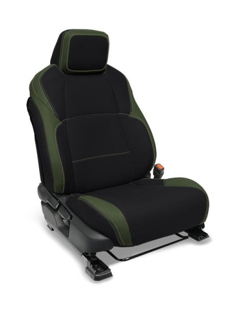 PRP 2024 Toyota Tacoma Front Seat Covers - Black and Olive Green (Pair) thumbnail 2