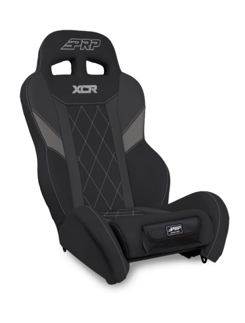 PRP XCR Suspension Seat - Black/Gray w Diamond Stitch and Front Pocket thumbnail 2