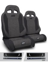 PRP 97-02 Jeep Wrangler TJ Enduro Elite Suspension Seat (Pair) - Trek Edition - Gray thumbnail 1
