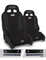 PRP Seats 97-02 Jeep Wrangler TJ Enduro Elite Suspension Seat Crawl Edition (Pair) - Black thumbnail 1