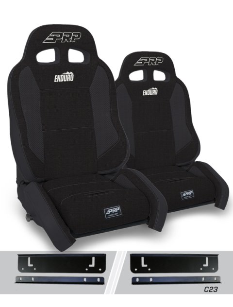 PRP Seats 97-02 Jeep Wrangler TJ Enduro Elite Suspension Seat Crawl Edition (Pair) - Black