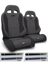 PRP 03-06 Jeep Wrangler TJ Enduro Elite Suspension Seat Trek Edition - Gray (Pair) thumbnail 1