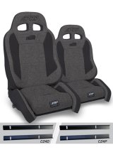 PRP 03-06 Jeep Wrangler TJ Enduro Elite Suspension Seat Crawl Edition - Gray (Pair) thumbnail 1
