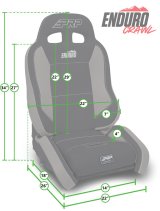 PRP 03-06 Jeep Wrangler TJ Enduro Elite Suspension Seat Crawl Edition - Gray (Pair) thumbnail 4