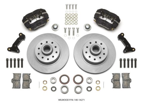 Wilwood Forged Dynalite Front Kit 11.03in 1 PC Rotor&Hub 74-80 Pinto/Mustang II Disc Spindle only