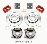 Wilwood Forged Dynalite P/S Park Brake Kit Red 12 Bolt 2.75in offset Staggered Shock thumbnail 1