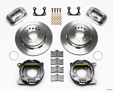 Wilwood Forged Dynalite P/S Park Brake Kit Polished Big Ford 2.36in Offset