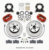 Wilwood Forged Dynalite-M Front Kit 11.30in 1 PC Rotor&Hub Red 1965-1969 Mustang Disc & Drum Spindle thumbnail 1