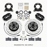 Wilwood Forged Dynalite-M Front Kit 11.30in 1 PC Rotor&Hub-Drill 65-69 Mustang Disc & Drum Spindle thumbnail 1