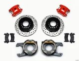 Wilwood D154 P/S P-B Kit Drilled-Red Chevy C-10 2.42 Offset 5-lug thumbnail 2