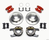 Wilwood D154 P/S Park Brake Kit Red Small Ford 2.50in Offset thumbnail 1