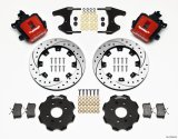 Wilwood Combination Parking Brake Rear Kit 12.19in Drilled Red Civic / Integra Drum 2.46 Hub Offset thumbnail 1