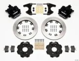 Wilwood Combination Parking Brake Rear Kit 12.19in Drilled Red Civic / Integra Drum 2.46 Hub Offset thumbnail 2