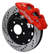 Wilwood AERO6 Front Hat Kit 15.00 Drilled Red 2016-Up Camaro w/Lines thumbnail 3