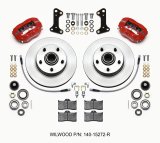 Wilwood Forged Dynalite-M Front Kit 11.00in 1 PC Rotor&Hub Red 67-69 Camaro 64-72 Nova Chevelle thumbnail 1