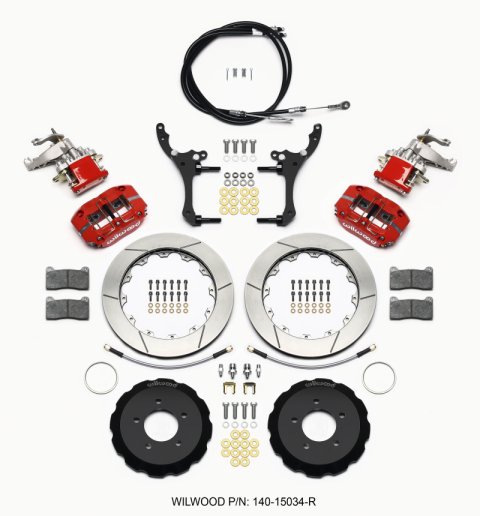 Wilwood Dynapro Radial4 / MC4 Rear Kit 12.88 Red 2006-15 Miata w/Lines & Cables thumbnail 4