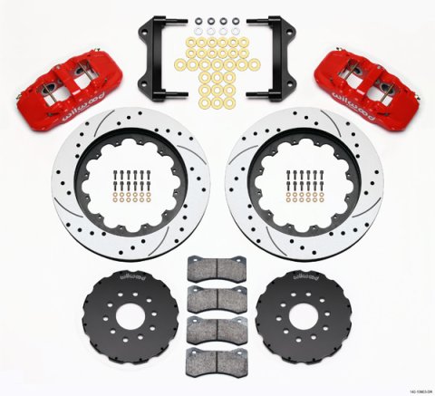 Wilwood AERO6 Front Hat Kit 15.00 Drilled Red 97-04 Corvette C5/Z06 05-13 C6 thumbnail 2