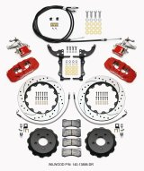 Wilwood AERO4 / MC4 Rear Kit 14.00 Drilled Red 15-23 Mustang w/Lines & Cables thumbnail 1