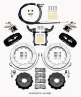 Wilwood AERO4 / MC4 Rear Kit 14.00 Drilled Red 15-23 Mustang w/Lines & Cables thumbnail 2