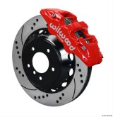 Wilwood AERO6 Front Hat Kit 15.00 Drilled Red 2007-2011 BMW E90 Series w/Lines thumbnail 2