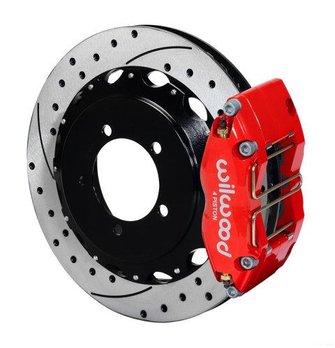 Wilwood Dynapro Radial Rear Kit 13.00in Drilled Red Mitsubishi EVO VIII