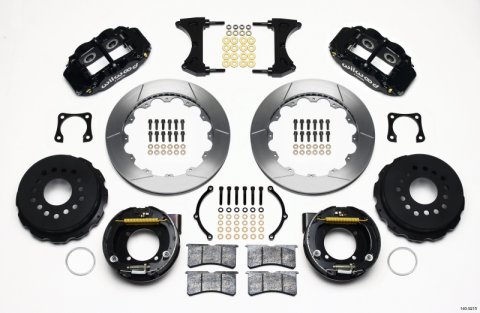Wilwood Narrow Superlite 4R Rear P-Brk Kit 12.88in Chevy 12 Bolt-Spec 3.15in Bearing