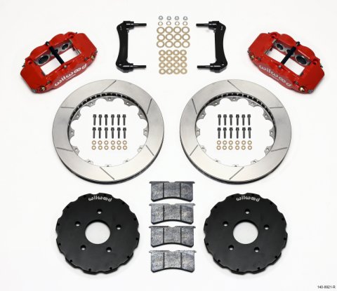 Wilwood Narrow Superlite 6R Front Hat Kit 13.06in Red 2005-up Corvette C6