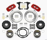 Wilwood AERO4 Rear Kit 14.00 Red 2005-2014 Mustang w/ BMR Suspn. w/Lines thumbnail 1
