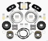 Wilwood AERO4 Rear Kit 14.00 Red 2005-2014 Mustang w/ BMR Suspn. w/Lines thumbnail 2