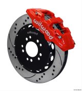 Wilwood AERO6 Front Hat Kit 14.00 Drilled Red 2005-2014 Mustang w/ BMR Suspn. w/Lines thumbnail 1