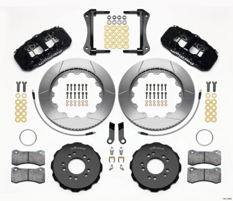 Wilwood AERO6 Front Hat Kit 14.00 2005-2014 Mustang w/ BMR Suspn. w/Lines thumbnail 4