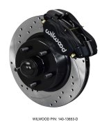 Wilwood Forged Dynalite-M Front Kit 11.30in 1 PC Rotor&Hub-Drill 60-68 Ford / Mercury Full Size thumbnail 2