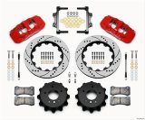 Wilwood AERO4 Rear Kit 14.00 Drilled Red 2007-2011 BMW E90 Series w/Lines thumbnail 3