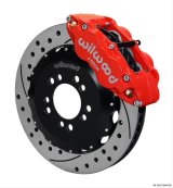 Wilwood Narrow Superlite 6R Front Hat Kit 14.00in Drilled Red 2008-up Hyundai Genesis Coupe w/Lines thumbnail 2
