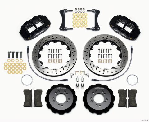 Wilwood Narrow Superlite 6R Front Hat Kit 13.06in Drilled 2008-up Hyundai Genesis Coupe w/Lines thumbnail 2
