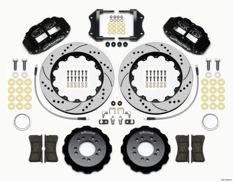 Wilwood Narrow Superlite 6R Front Hat Kit 14.00in Drilled 2013-Up Ford Focus ST w/ Lines