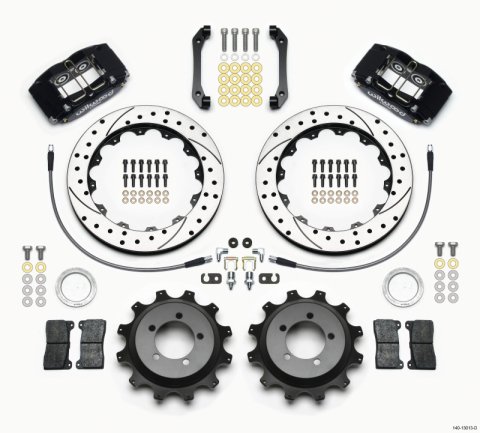 Wilwood Dynapro Radial Rear Kit 12.88in Drilled 2006-2007 Subaru WRX w/Lines