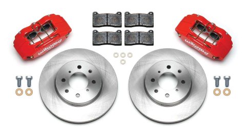 Wilwood DPHA Front Caliper & Rotor Kit Red Honda / Acura w/ 262mm OE Rotor thumbnail 2