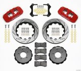 Wilwood AERO6 Front Hat Kit 14.00 Drilled Red 99-06 BMW E46 thumbnail 3