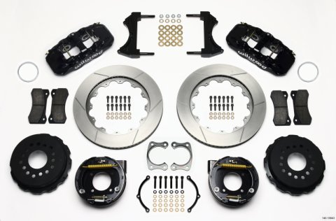 Wilwood AERO4 Rear P-Brake Kit 14.00in Chevy 12 Bolt w/ C-Clips