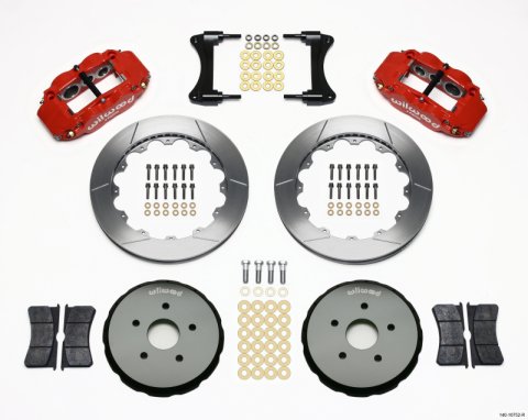 Wilwood Narrow Superlite 6R Front Hat Kit 12.88in Red 2008 Toyota Matrix